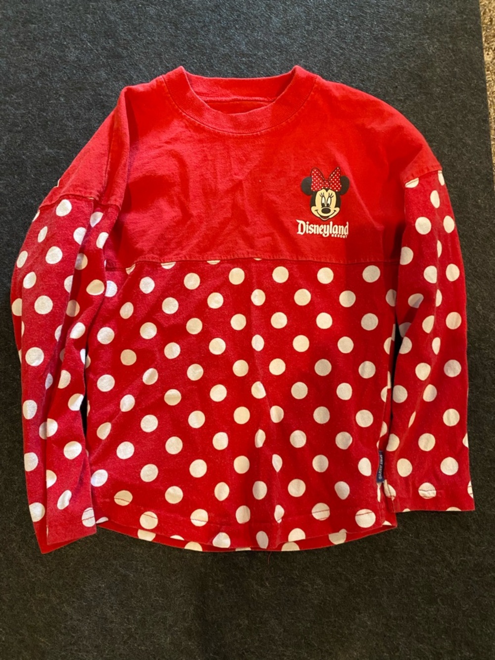 Disney Red Minnie Polka Dot Long Sleeve Top